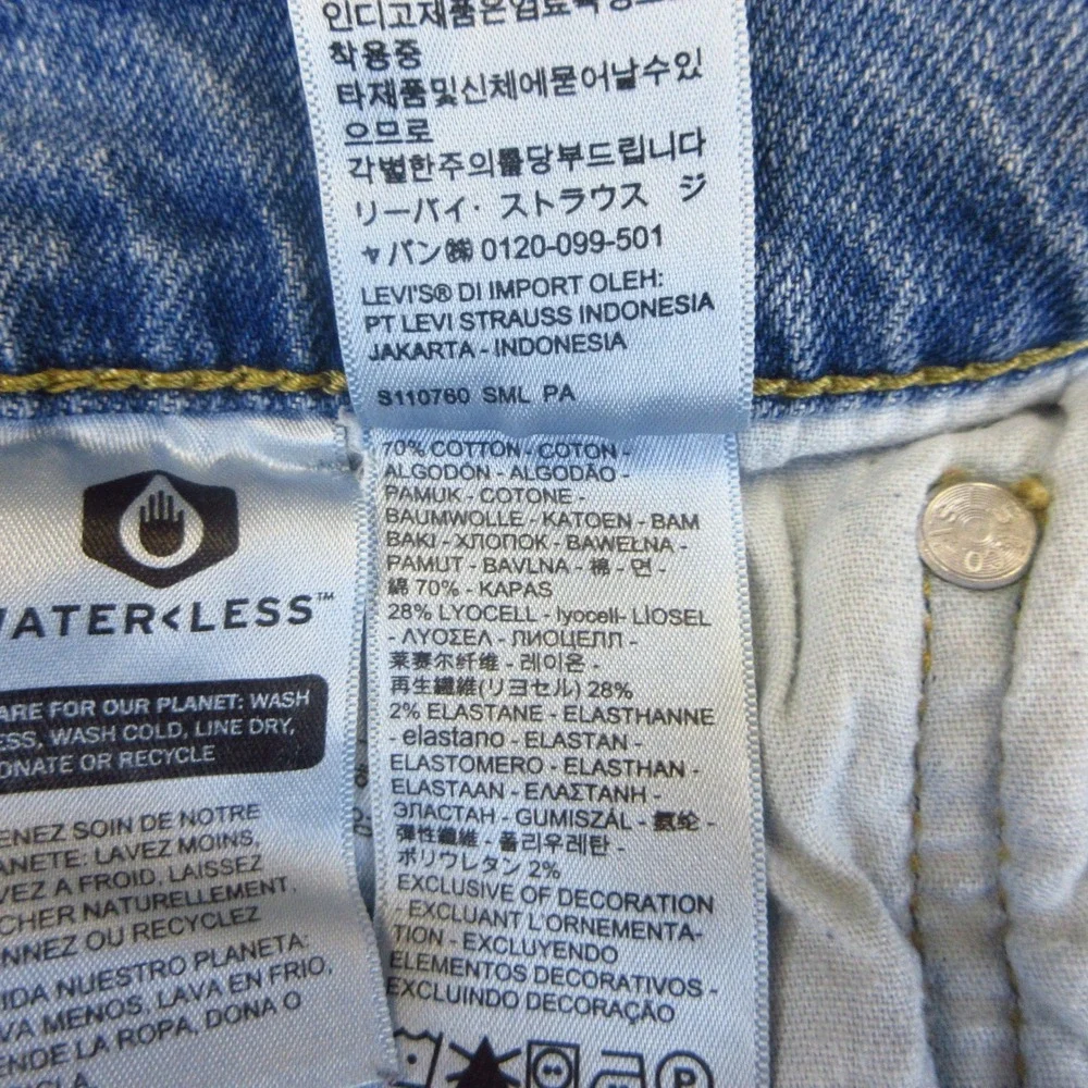 Levis 512 Jeans Mens 30x30 (Actual 30x28) Slim Taper Light Blue Denim Stretch